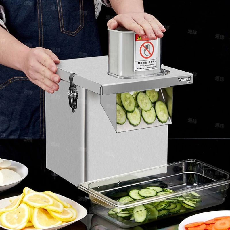 

Автоматическая электрическая коммерческая овощерезка из нержавеющей стали, многофункциональная машина для нарезки, измельчения и кубиков