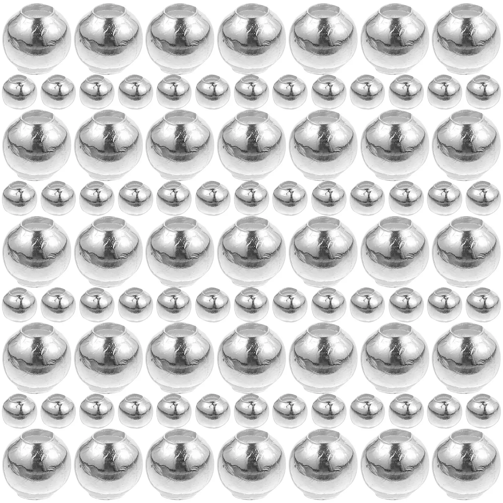 

800Pcs Bulk Metal Beads for DIY Crafts Jewelry Making Bracelet Necklace Earring Charms Decorative Small Beads Kit for Handmade