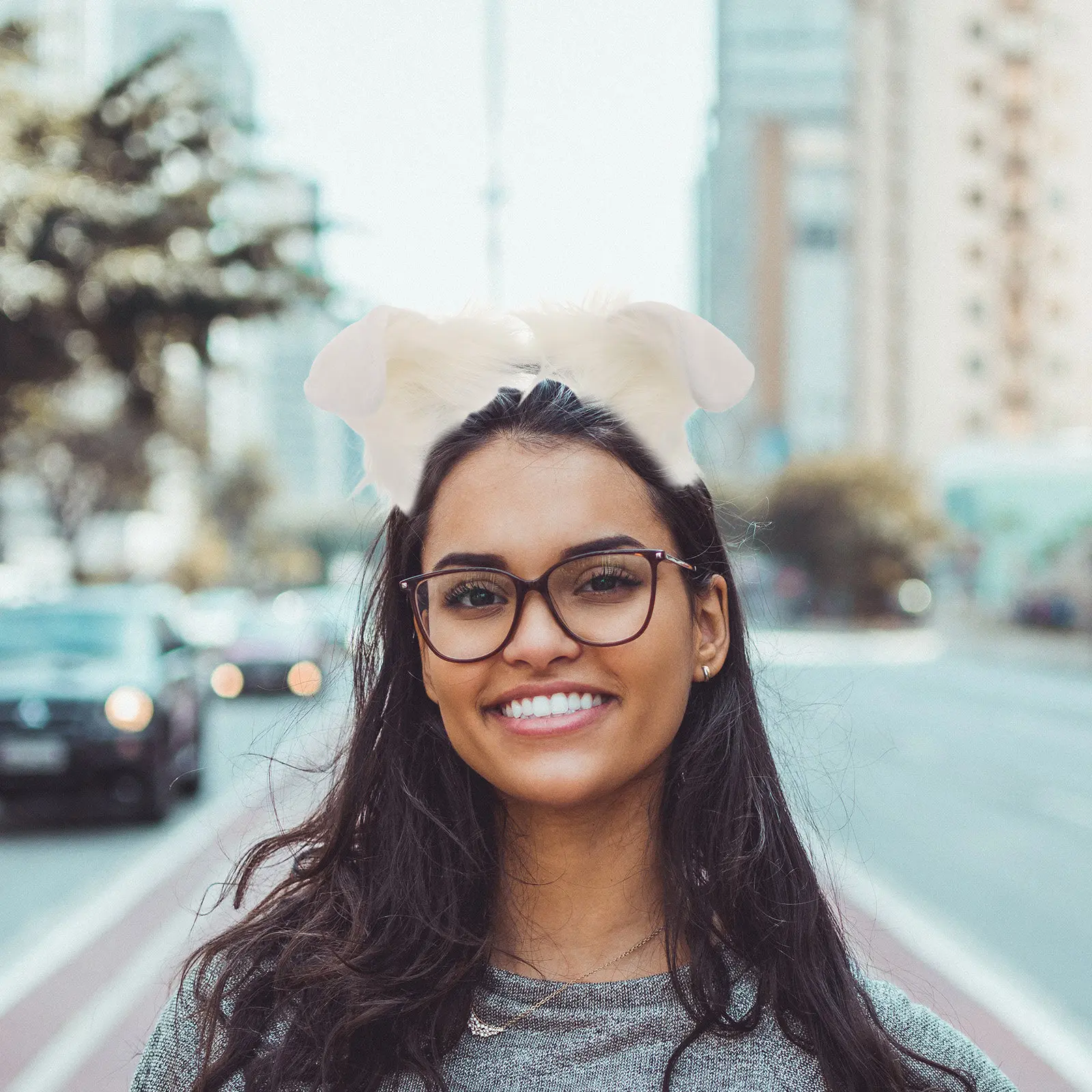 

Повязка на голову с ушками животных для взрослых и детей - очаровательный легкий дизайн с собачьими ушками, идеально подходит для ролевых игр, вечеринок, карнавалов и повседневной носки.