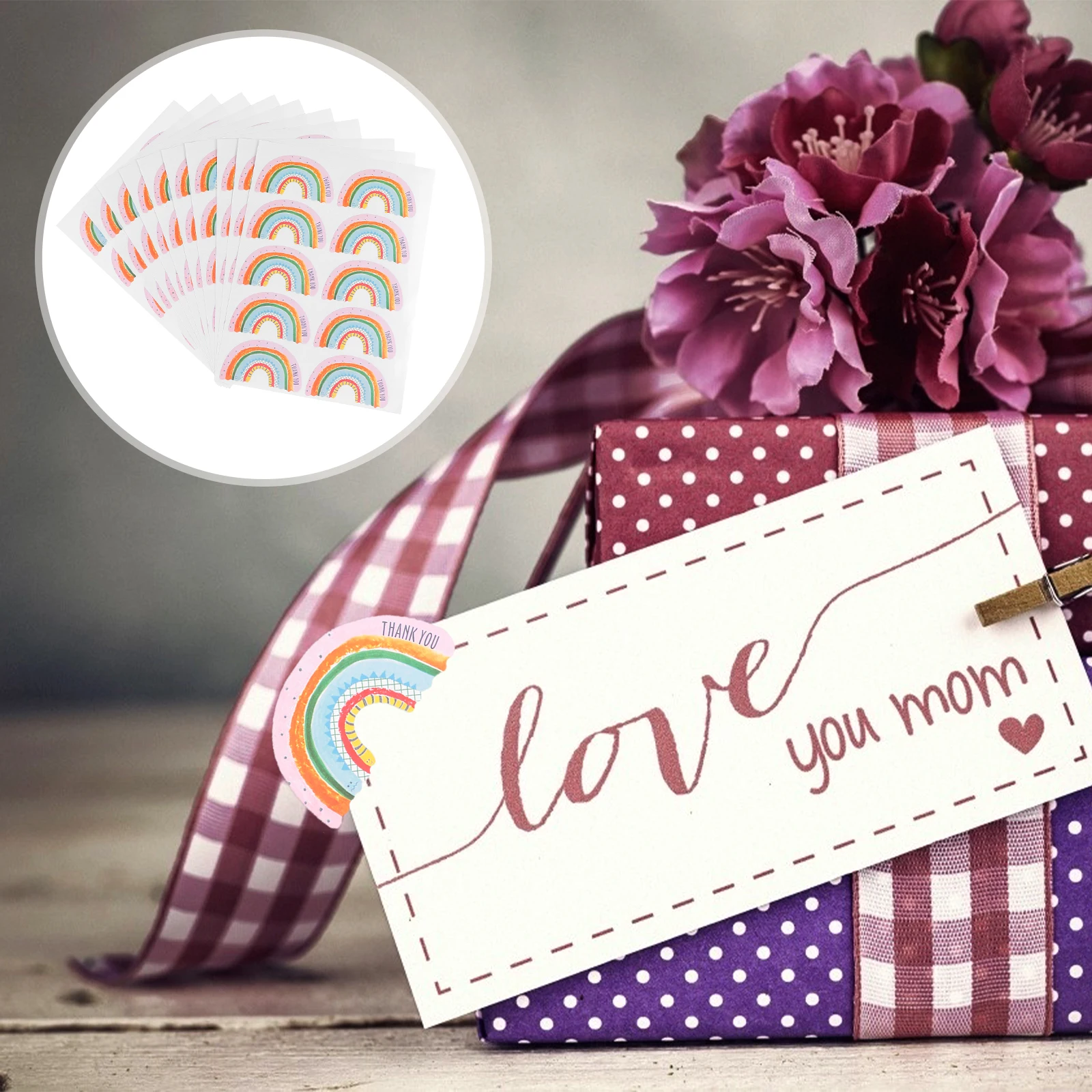

200 Pcs Thank You Label Sticker Adhesive Gift Wrap Sealing Stickers for Birthday Wedding Party Events