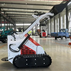 Customized 4x4 Wheel Drive New Crawler Hydraulic Mini Skid Wheel Loader Price Road Construction Portable Mini Skid Steer Loader