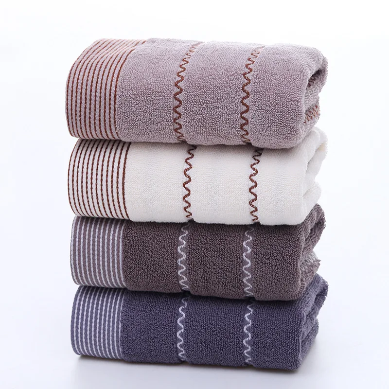 

33*74cm Cotton Towels For Adult Face Washing Household Use Thickened Daily Necessities Water Patterned Cotton Towels Wholesale