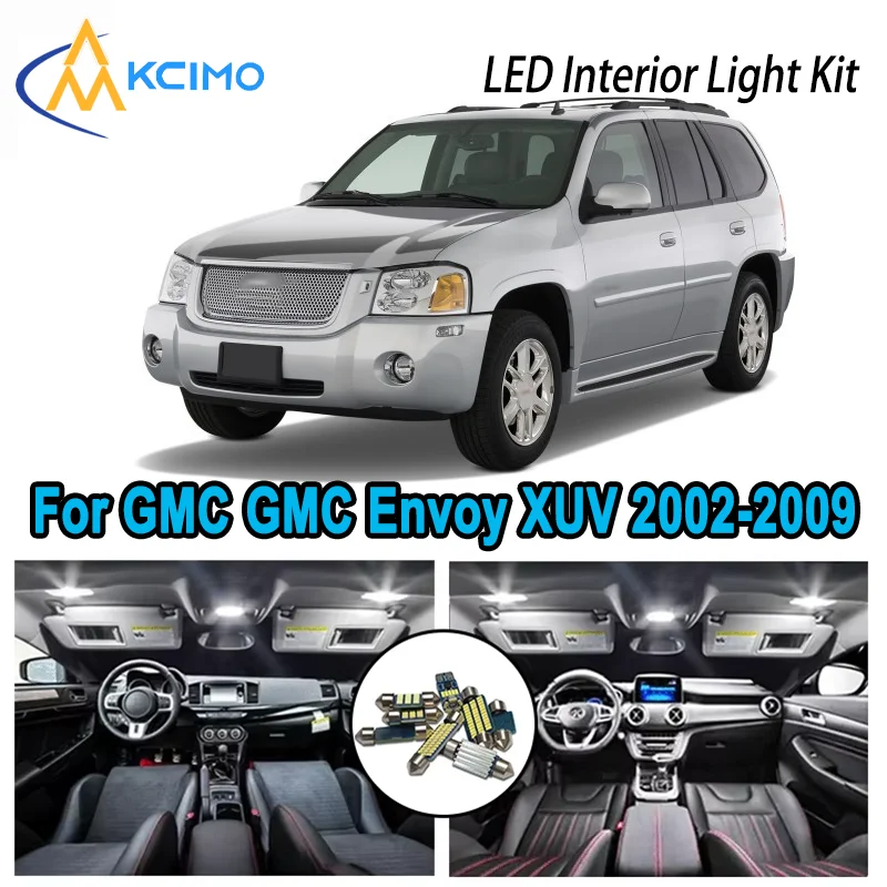 

Premium Bright LED Interior Light Kit for GMC GMC Envoy XUV 2002-2009 2003 2004 Dome Map Trunk Car Lamps with Canbus No Error