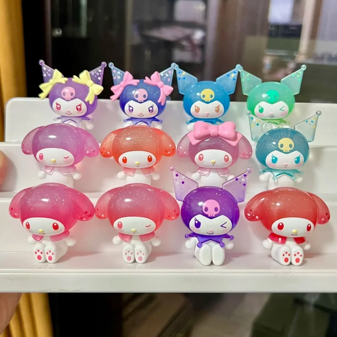 

Подлинная Sanrio Kuromi Melody Co-брендовая новая серия в стиле Ramune, слепая коробка Moe Beans, настольные украшения, украшения, подарок для девочек