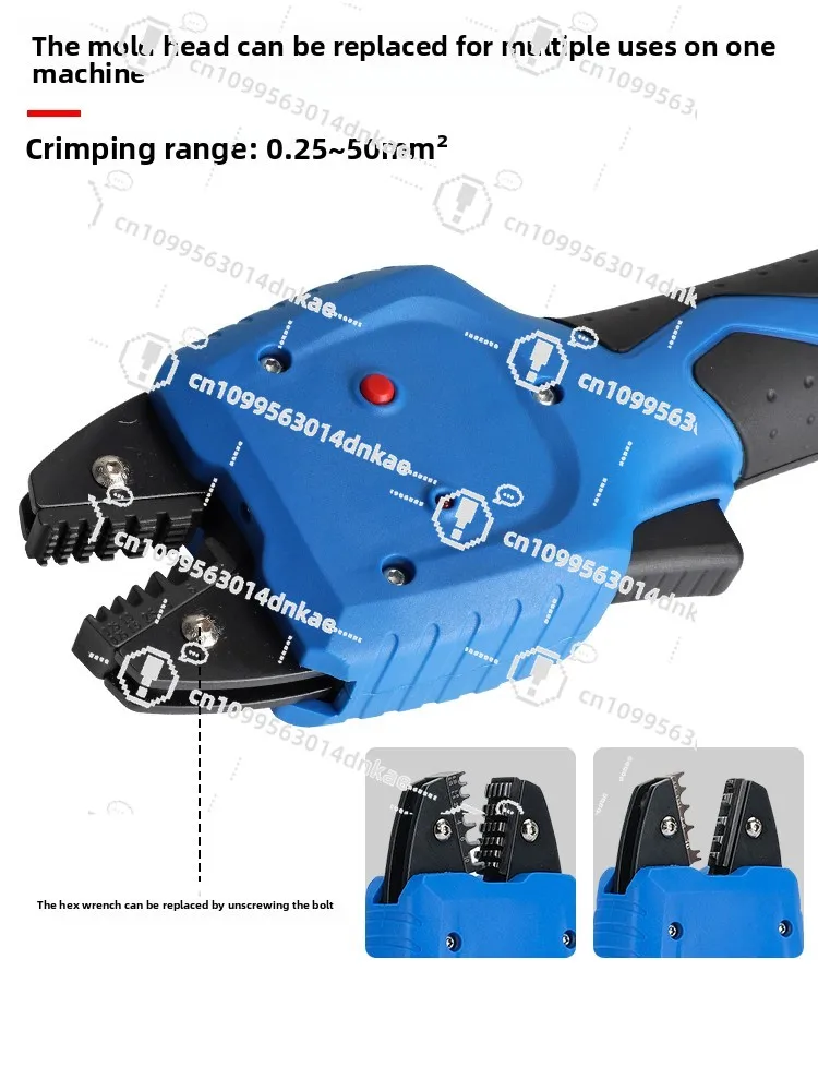 Rechargeable Cold Electric Crimping Pliers Small ZC-B50KM Crimping Pliers Insulated Tube Type Bare Terminal Crimping Tool