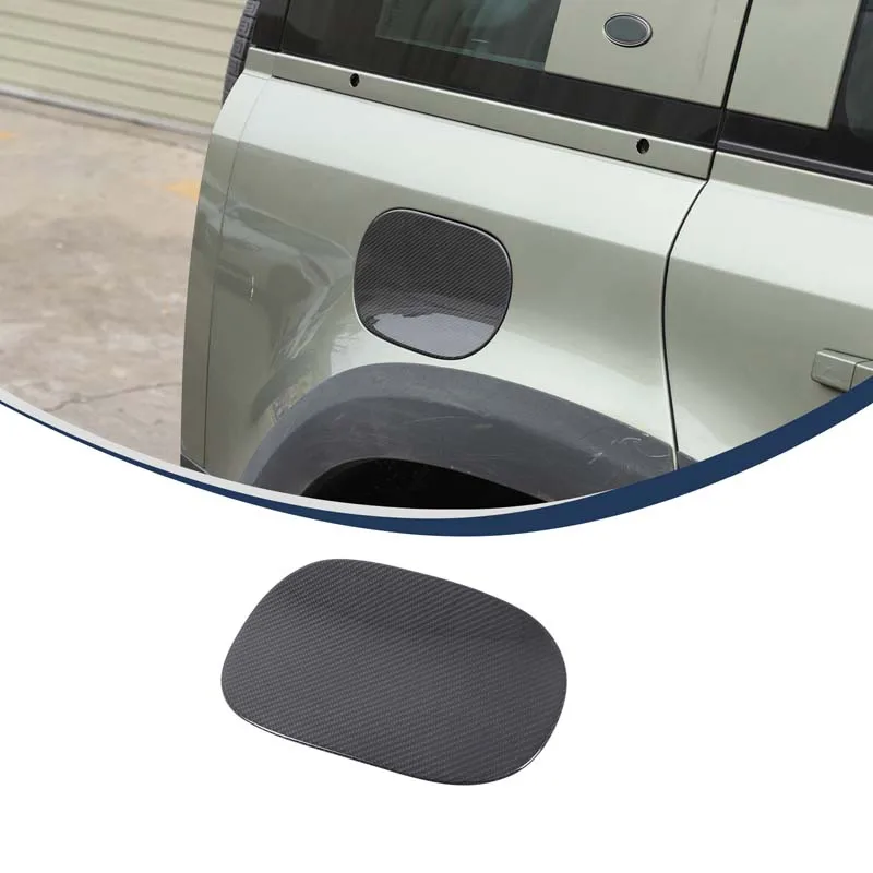 

For Land Rover Defender 90 110 130 2020-2025+ Real carbon fiber Car styling Fuel Tank Cover Decorative Sticker Car Accessories