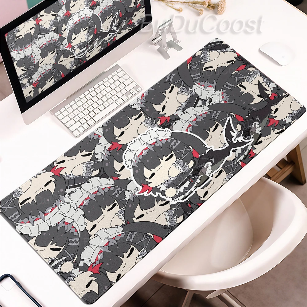 XXL Black White Desk Mat Anime Shark Graphic Mousepad Cute Ellen Joe Office Large Computer Gamer Keyboard Rubber TablePad Carpet