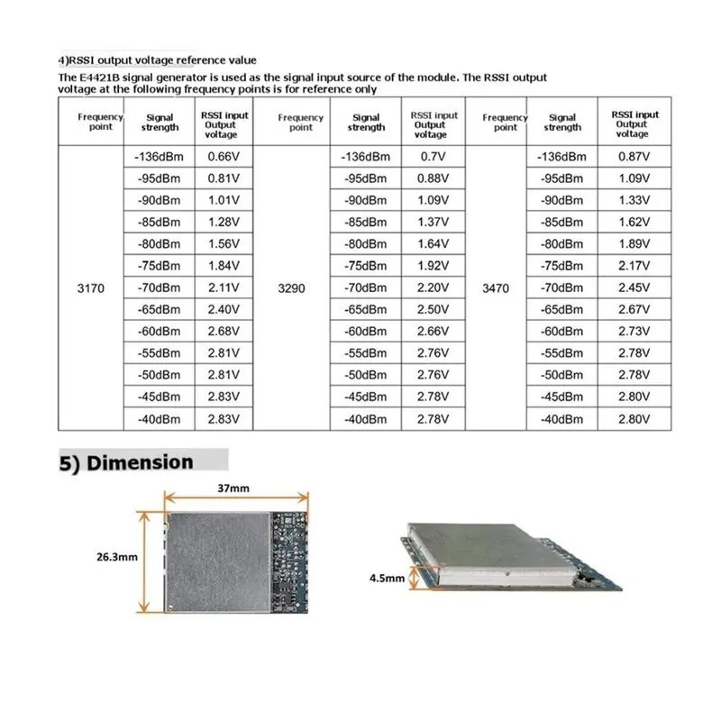 B92B SK3500-SPI(V1.1)3.3G VRX Module Wireless Analog SPI VRX Receiver Audio Video