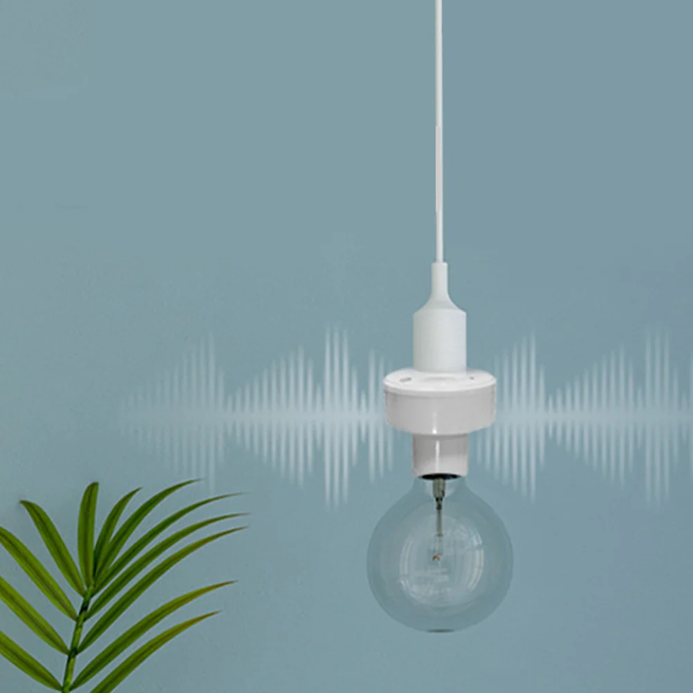 Voice Control Holder E27 Smart Bulb Adapter For Garage Basement Bedroom Workshop No App Needed E27 Lamp Socket Light