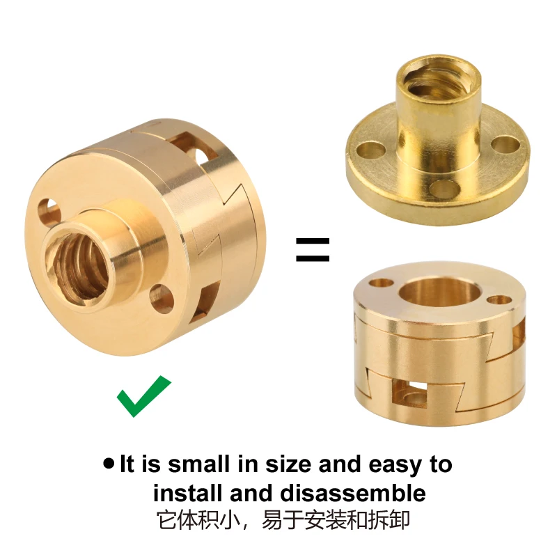 Mellow Genuine VzBoT 3D Printer NF T8 Oldham Coupling For BLV Voron Z-axis Screw Hot Bed