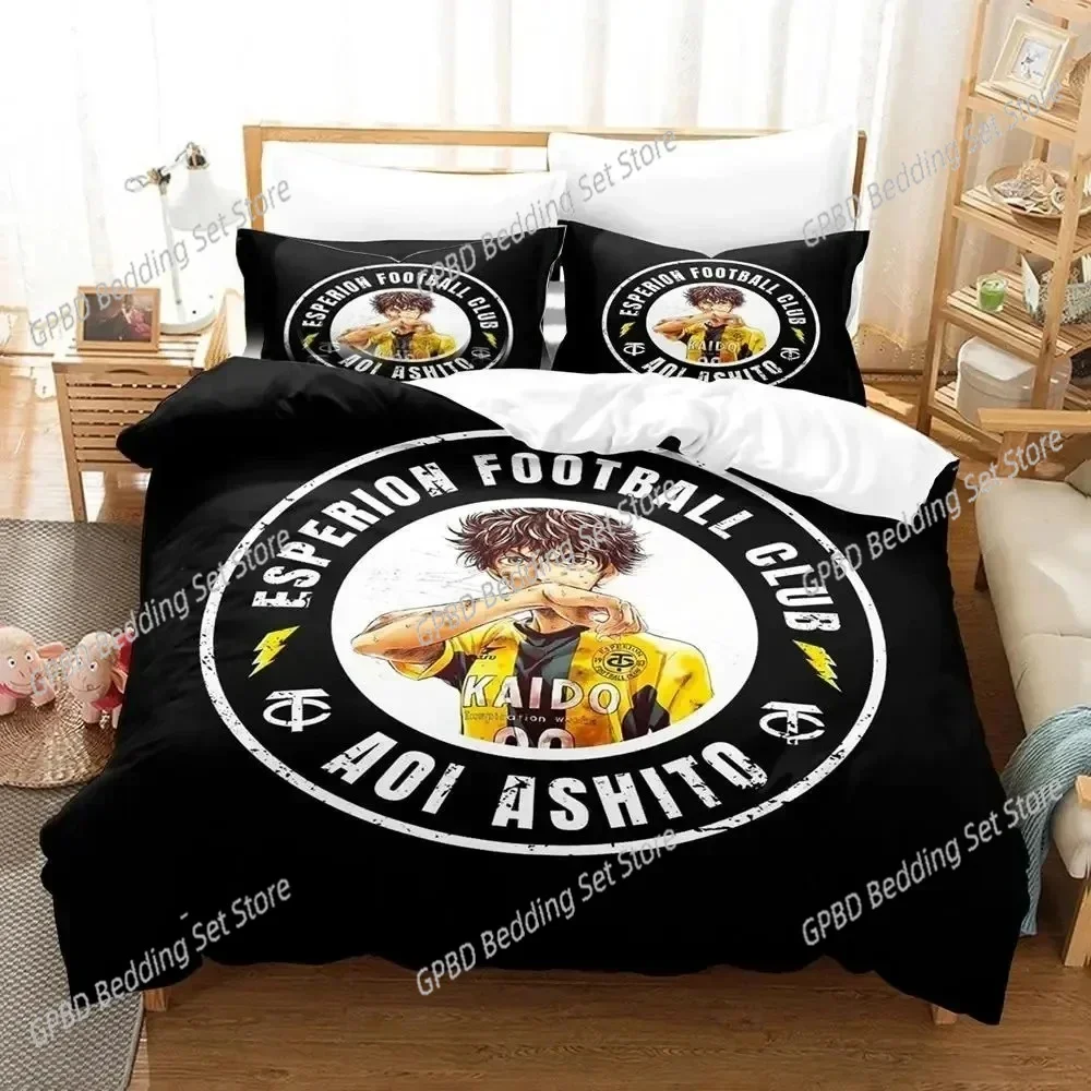 New 3d Print Anime Aoashi Ashito Aoi Bedding Set Duvet Cover Bed Set Quilt Cover Pillowcase Comforter king Queen Size Boys Adult 2