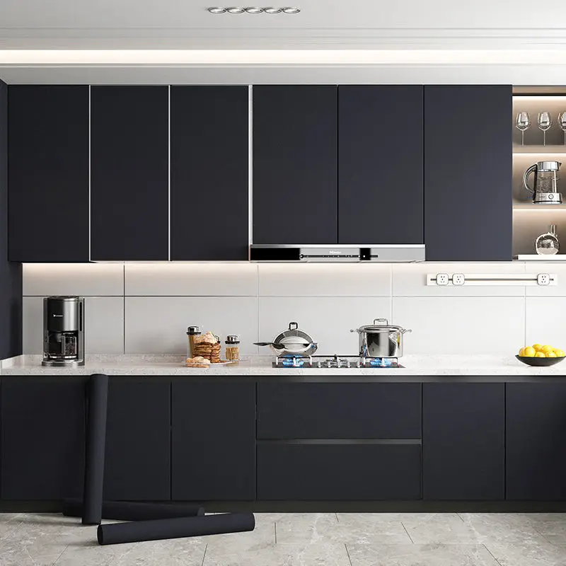Cocina Decor Thick Green Oil Proof Waterproof PVC Self Adhesive Wallpaper Muebles Kitchen Cabinets Armoire Vinyl Contact Paper
