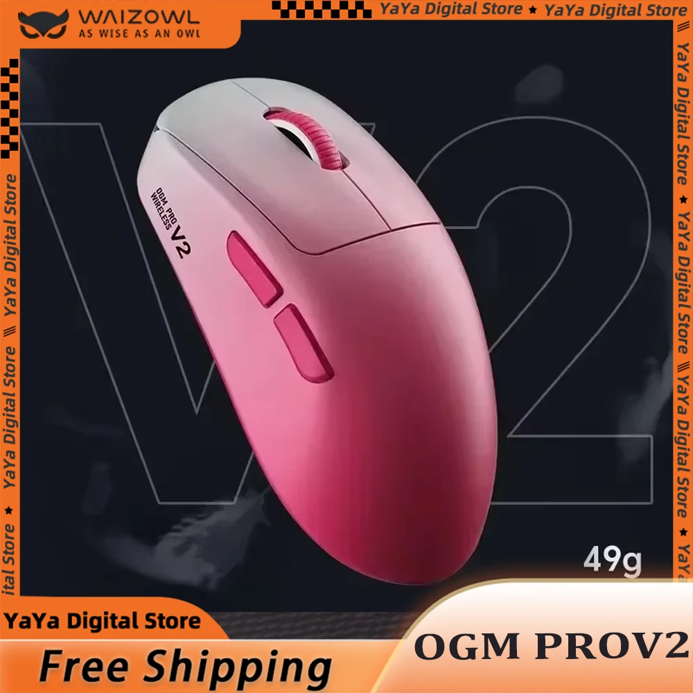 

Waizowl Ogm Pro V2 8k Paw3950 Sensor Wireless Mouse Three Mode Lightweight Gaming Mouse Ergonomics E-Sports Pc Gamer Man Gifts