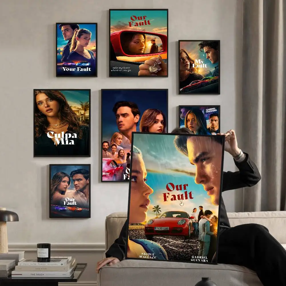 بلدي خطأ Culpa ميا الفيلم الكلاسيكي خمر الملصقات ورق أبيض يطبع الملصقات الفنية Kawaii غرفة ديكور