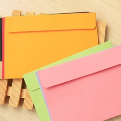 Pack of 10 Colorful Vintage Envelopes Retro Kraft Paper Envelope 6'' 4'' for A6 Papers 6'' Photos Wedding Baby Shower