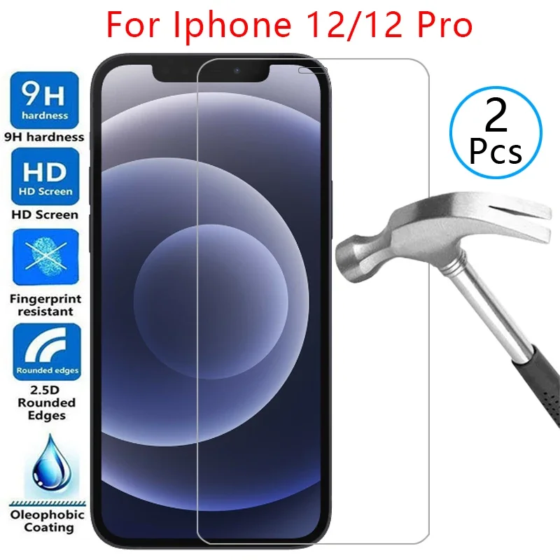 Защитный экран из закаленного стекла для iphone 12 pro, чехол для iphone 12 pro, iphone 12, iphone 12 pro 6,1, защитный чехол, сумка 360