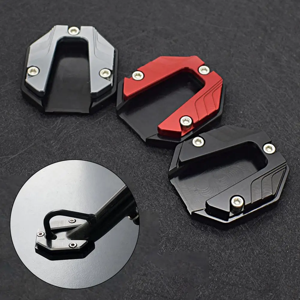 

1 Set Useful High Hardness Kickstand Extension Pad Easy to Install Motorcycle Side Stand Foot Support Pad Keep Steady