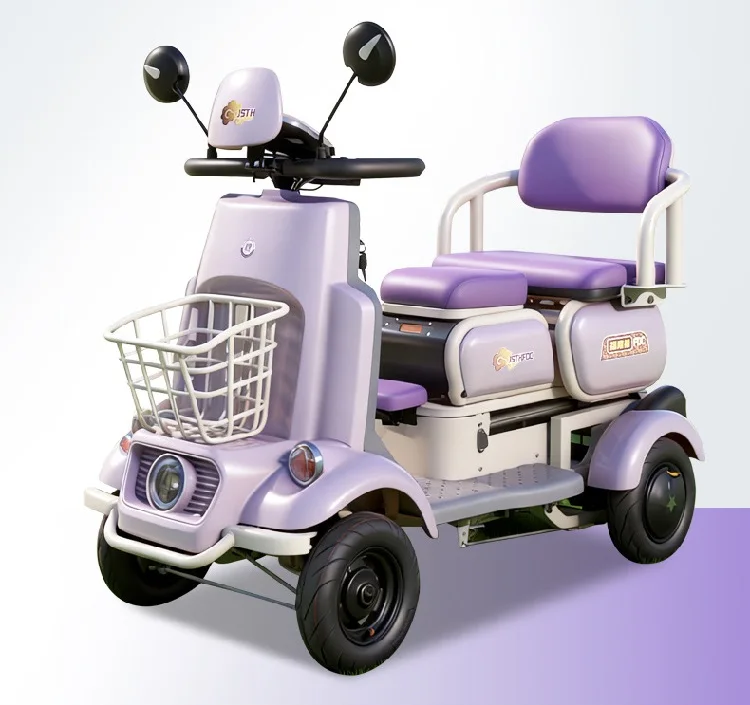 4 Wheel Breast Mobility Scooter with 650W Power Assist 48V Stainless Steel Frame 300kg Capacity for Elderly Disabled Adults