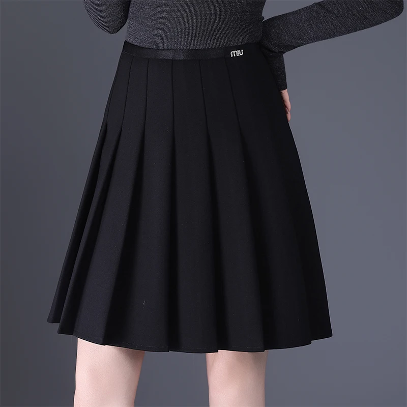 

Bla High Waist Thiened A-Line Skirt Women's Autumn Winter New Sle Slimming f-length Skirt All-matching Hip Concealing