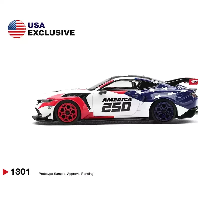 MINIGT Diecast 1:64 Scale Mustang GTD 250 1301# Alloy Car Model Classic Decoration Hobbies Souvenirs Gifts Collection