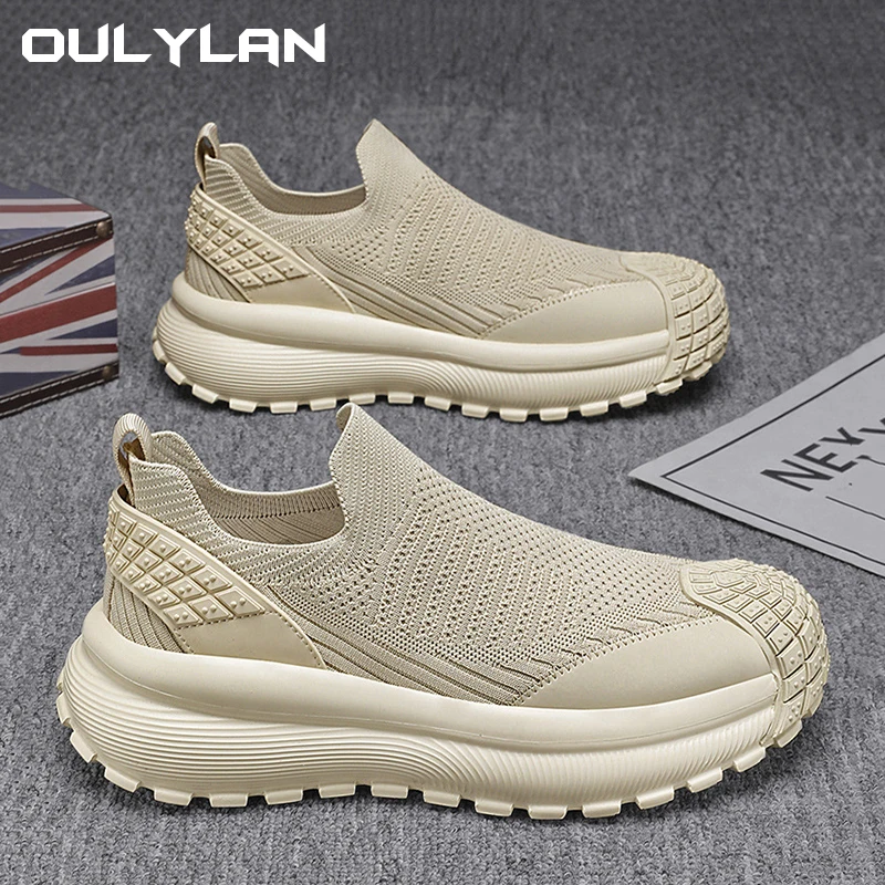 

High Quality Sport Shoes Men Anti Slip Wear Resistant Thick Sole Lightweight Comfortable Breathable Outdoor Casual Sneaker