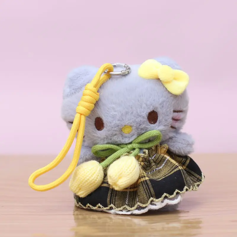 1Pcs for Hello Kitty Backpack Decoration Kawaii Hello Kitty Plush Doll Keychain Toy Bag Pendant Girls Gifts