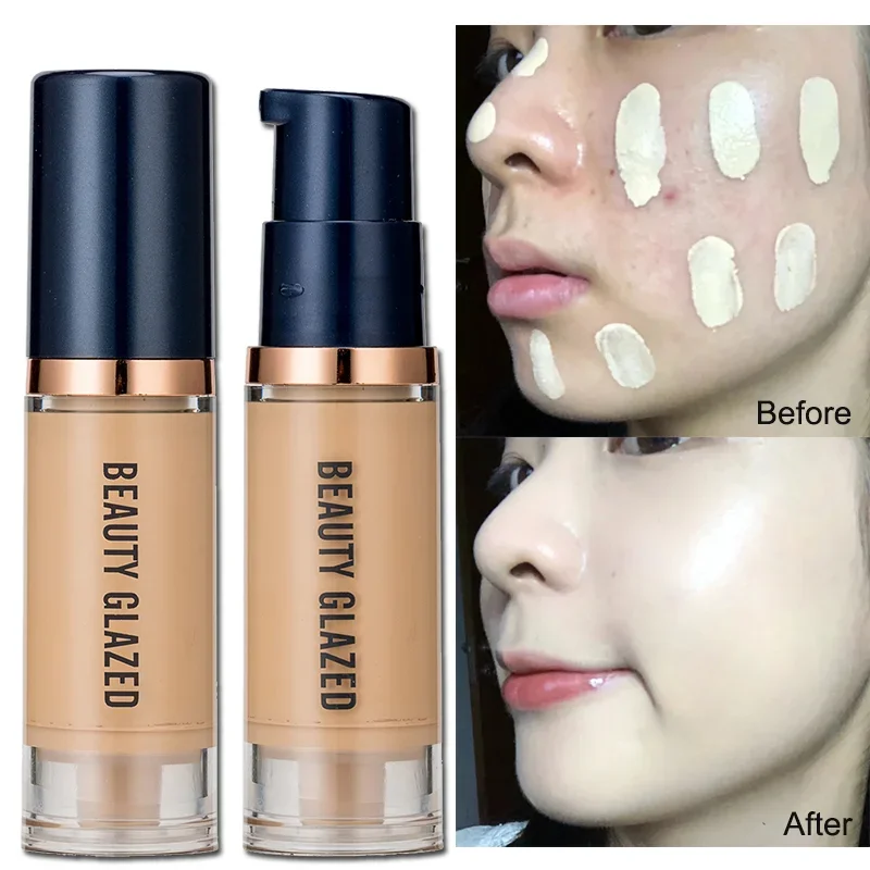 Matte Face Liquid Foundation Concealer Contour Cream Whitening Moisturizing Waterproof Long-lasting Oil-Control Make Up Cosmetic