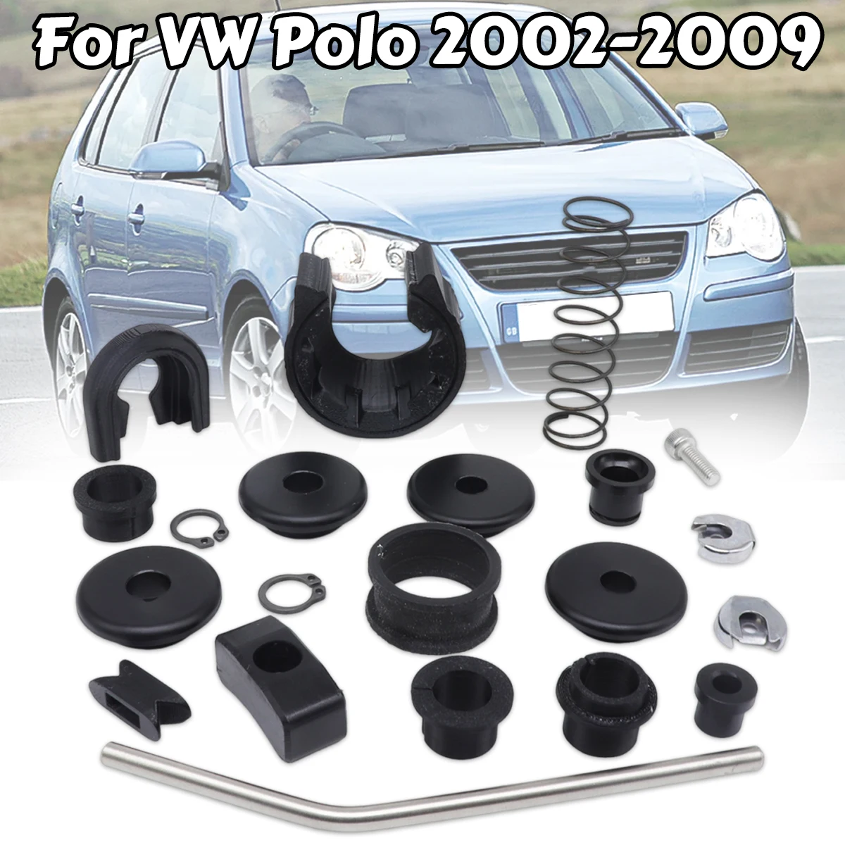 

Complete Set Upgrade Bushing For VW Polo Manual Transimission Gearbox Enhance Shifter Lever Adjuster Selector linkage 2002-2009