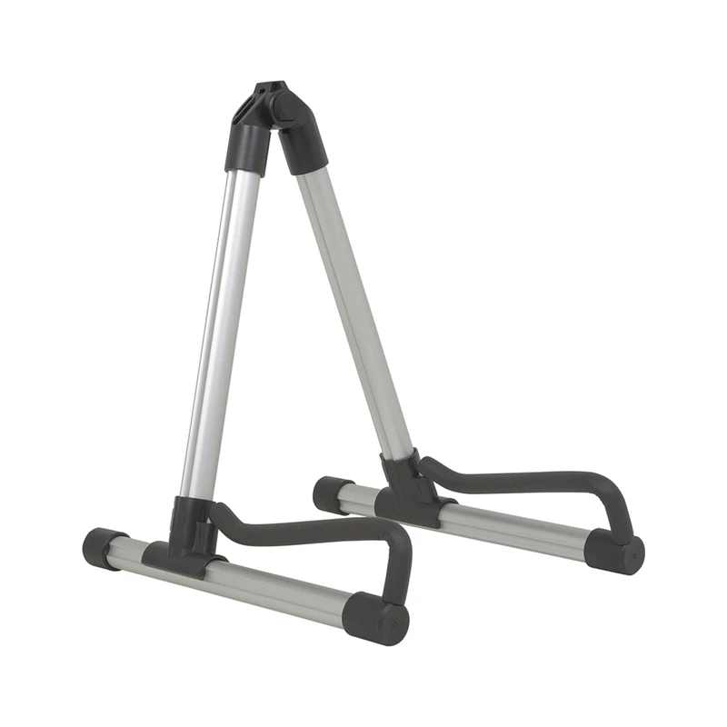 Guitar Stand Holder Universal Foldable Stand Folding Portable Guitar Stand Guitar Bass Stringed Instrument Stand Holder,Silver