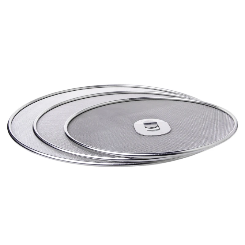 Cover Silver Oil Frying Pan Lid Cooking Gadgets Kitchen Accessories 3 Sizes