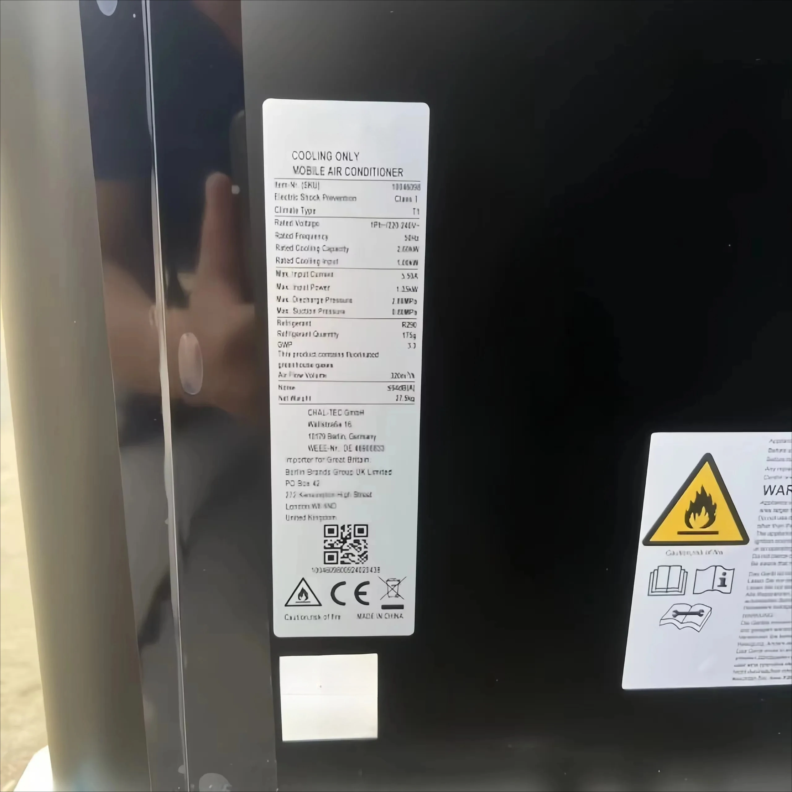 휴대용 에어컨 12000BTU, 가정/방용 친환경 R290, EU/US/AU 인증, 3-in-1 냉각/제습기/팬