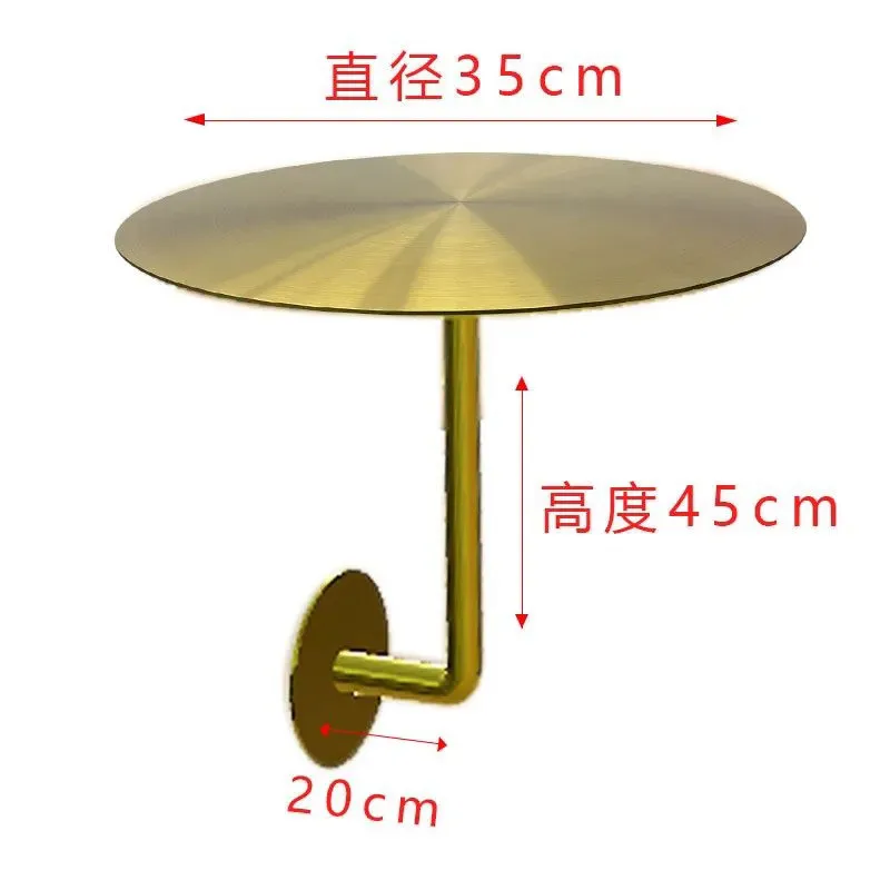 Wall-mounted Small Round Table Wall-mounted Side Table Dessert Shop coffee Table  Industrial Style Wall-to-wall