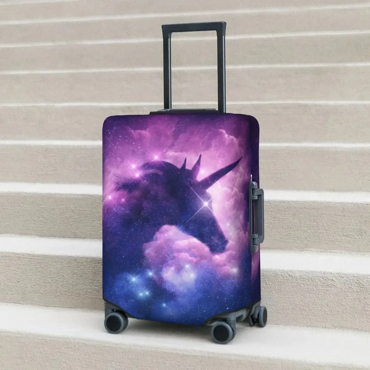 

Animal Silhouette Suitcase Cover Galaxy Nebula Cloud Animal Useful Cruise Trip Protection Luggage Case Vacation