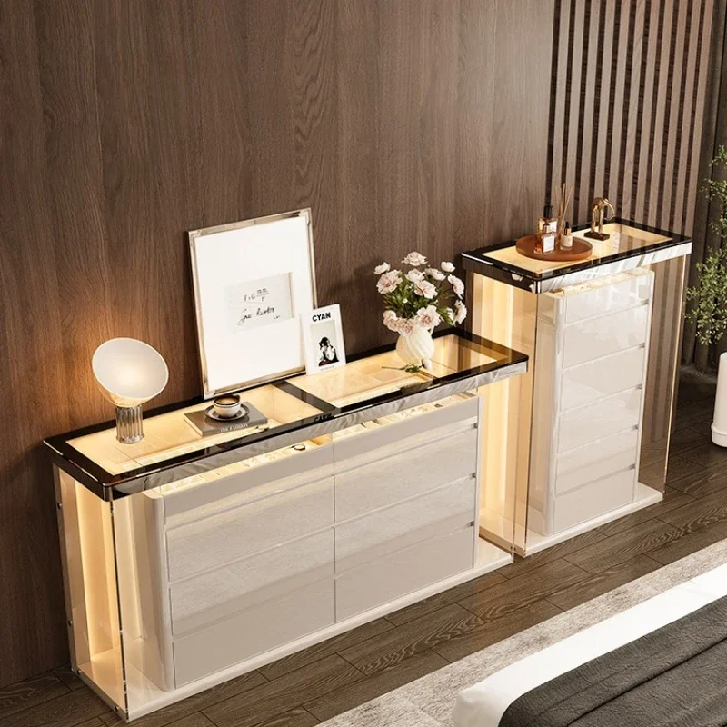 Italian light luxury eight-bucket cabinet cloakroom jewelry storage jewelry cabinet bedroom minimalist bedside chest