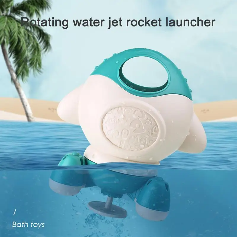 Bad Speelgoed Voor Baby 'S Cartoon Space Raket Badkuip Speelgoed Roterende Spray Interactieve Zomer Peuter Water Speelgoed Voor Badkamer Douche