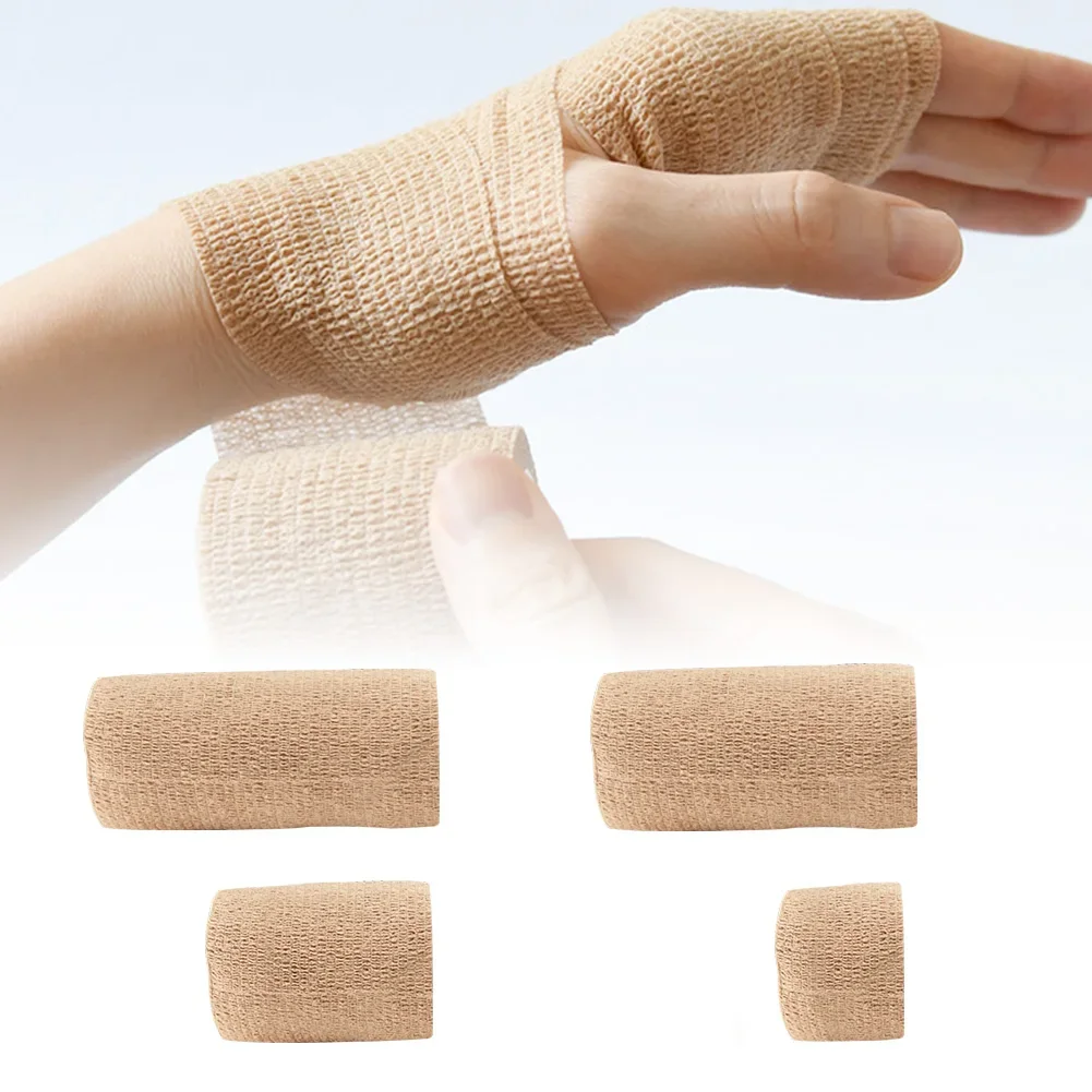 المتاح الذاتي ضمادة قطن لاصقة 2.5/5/7.5/10 سنتيمتر * 450 سنتيمتر لتضميد الجروح الطبية الشاش تحديد الشريط أداة الإسعافات الأولية في الهواء الطلق