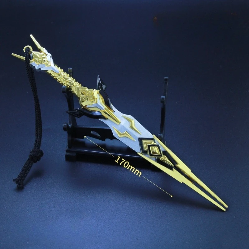 17 سنتيمتر/6.69in الشرف الملوك لعبة الطرفية سلاح نموذج لعبة صغيرة سكين المعادن الحرف اليدوية حلية نموذج جمع شاشة لسطح المكتب #6