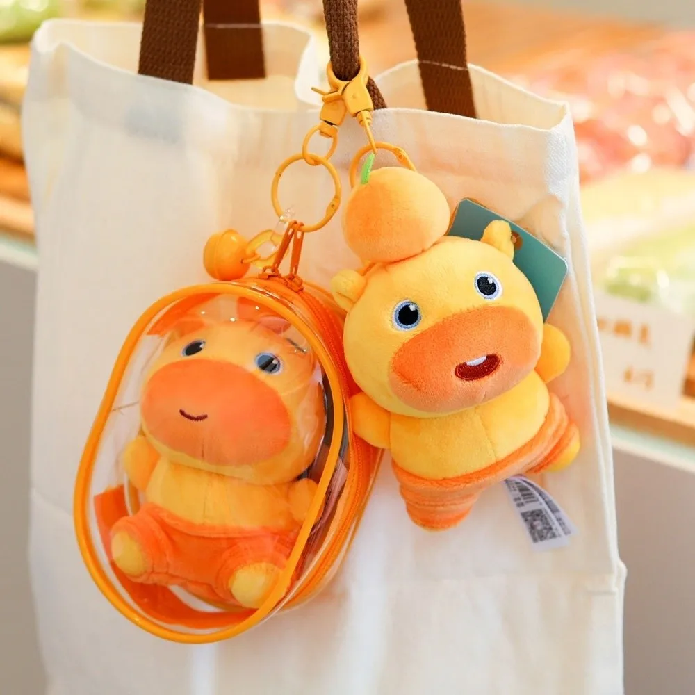 Funny Cartoon Capybara Capybara Lulu Soft Fluffy Pendant Keychain Dress Up Bag Pendant Charms Gift