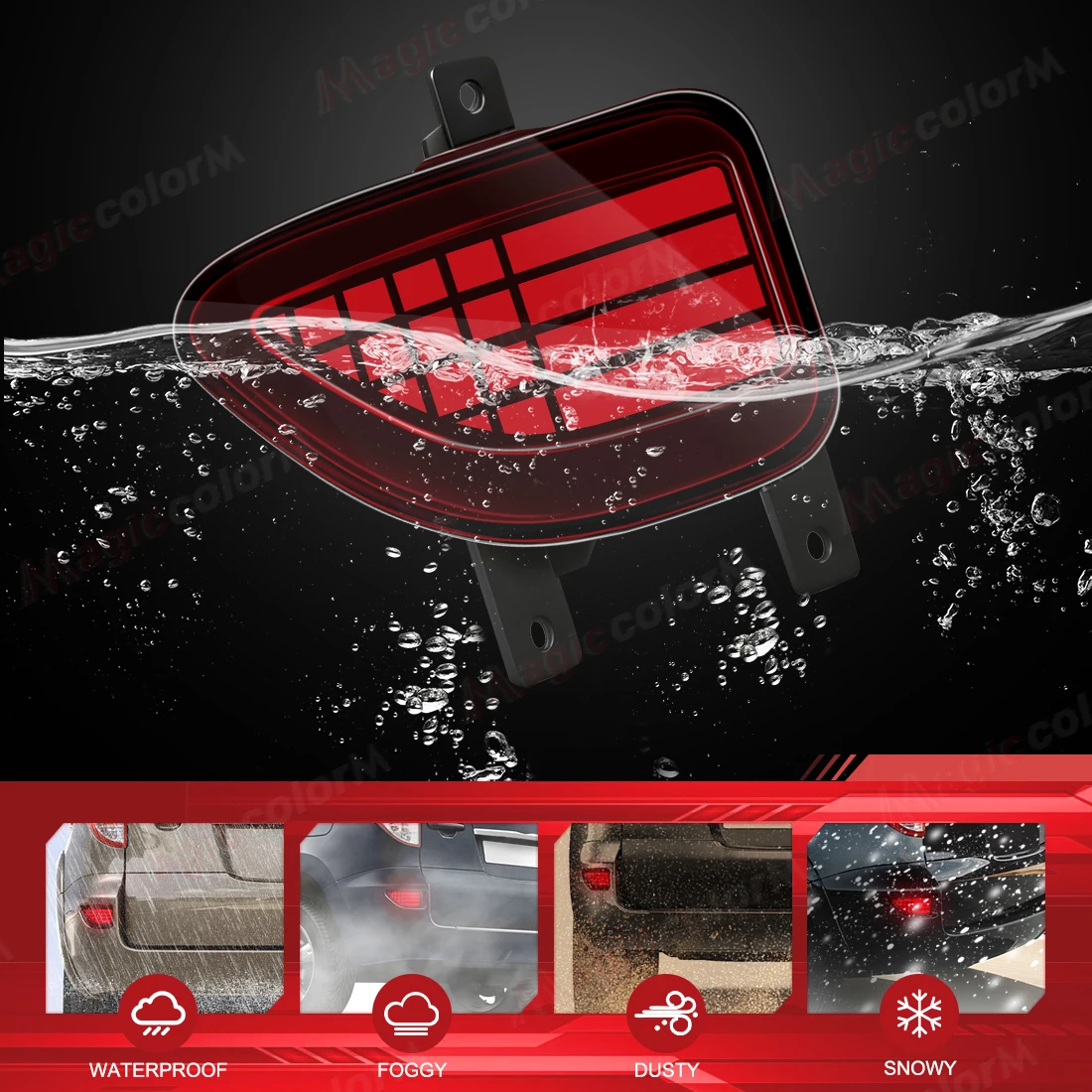 Rear Bumper Reflector Lights For Toyota RAV4 2005 2006 2007 2008 2009 2010 2011 2012 Driving Brake Flowing Turn Signal Lamps view 4
