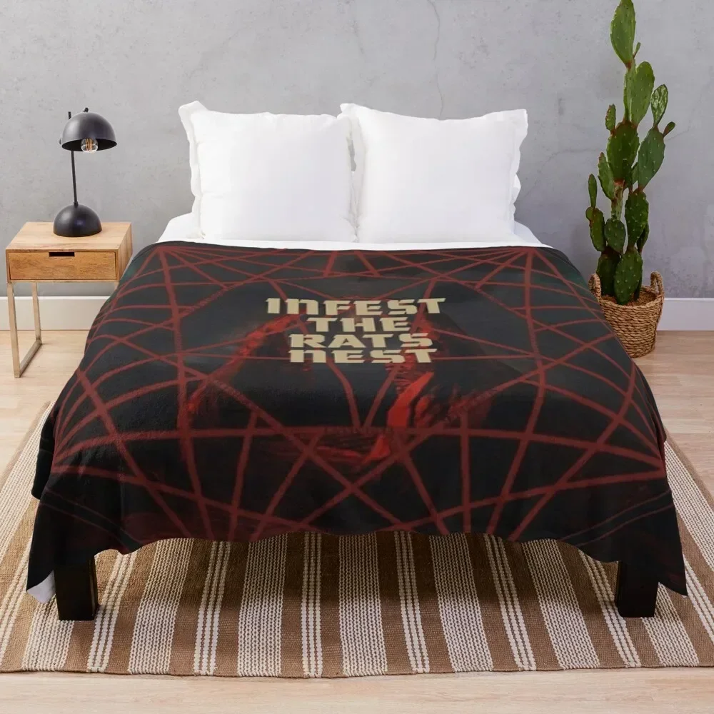 Nonagon Infinity x Infest The Rats Nest Throw Blanket Giant Sofa Custom Thin Blankets