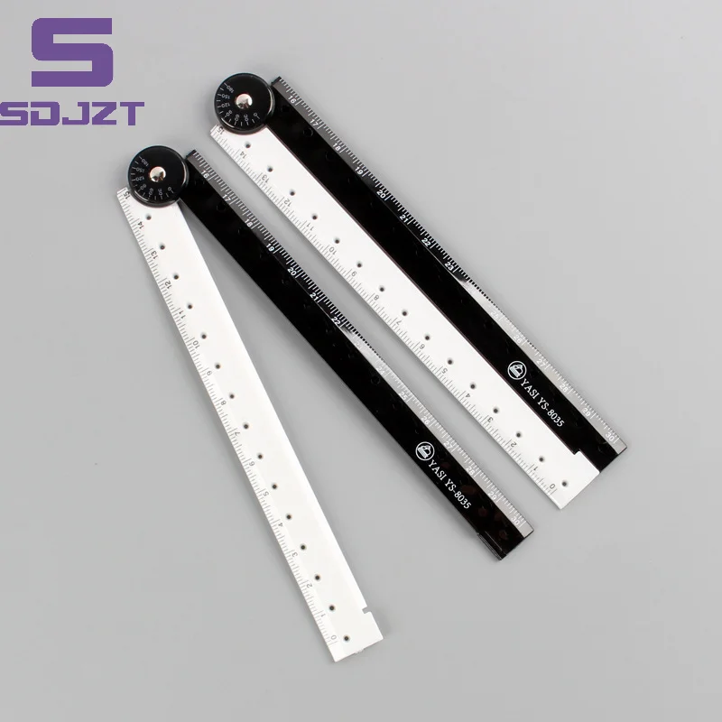 Black And White Simple Folding Ruler Folding Straight Rulers Drawing Measuring Tools Student Stationery School Supplies