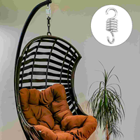 2 PCS Chair Spring Hanging Hammock Outdoor Rope Swing Hangers Wicker Basket Clothes Rack Heavy Duty Springs Porch