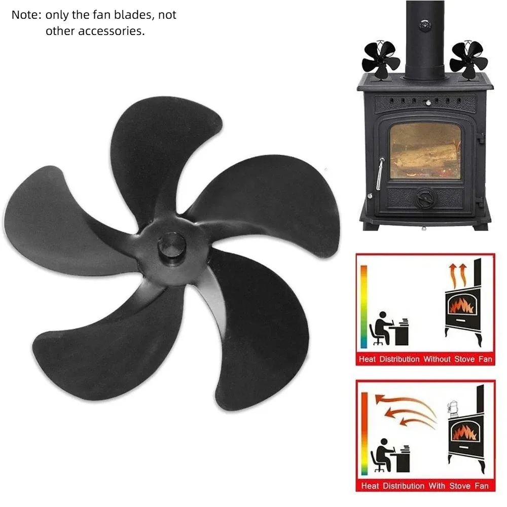 

5 Blades Power Saving Eco Fire Heat Log Burner Fireplace Fan for Heat Powered Wood Stove Fan