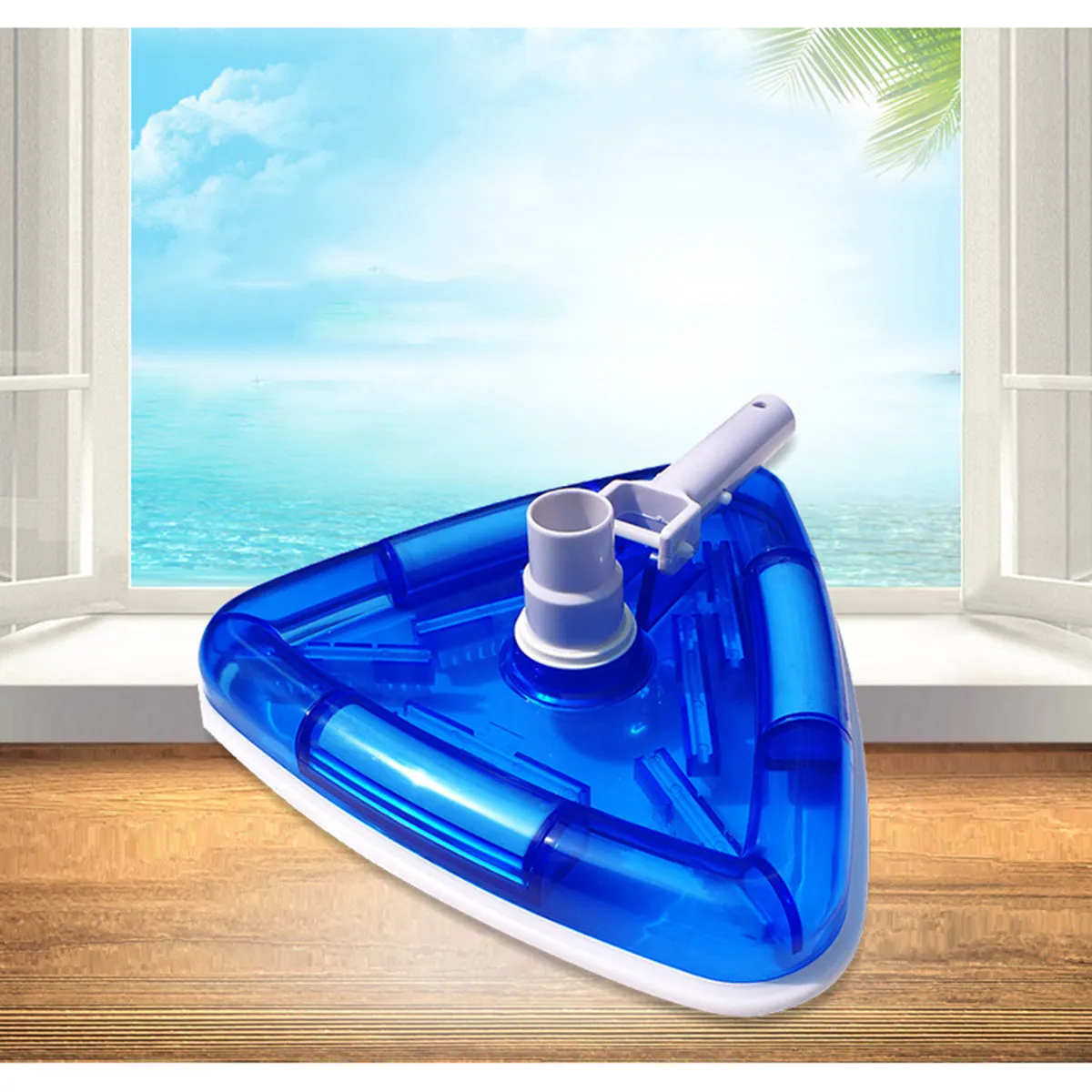 

Треугольная прозрачная вакуумная насадка для бассейна с утяжелением, эффективными нейлоновыми щетинками, инструмент для чистки виниловых, встраиваемых и наземных бассейнов