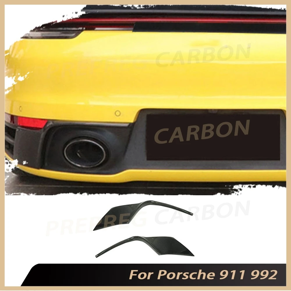 

Forged Carbon Fiber Car Side Fender Vent Trim Cover For Porsche 911 992 2019+ Car Boot Exhaust Guard Plate Splitter FRP Body Kit