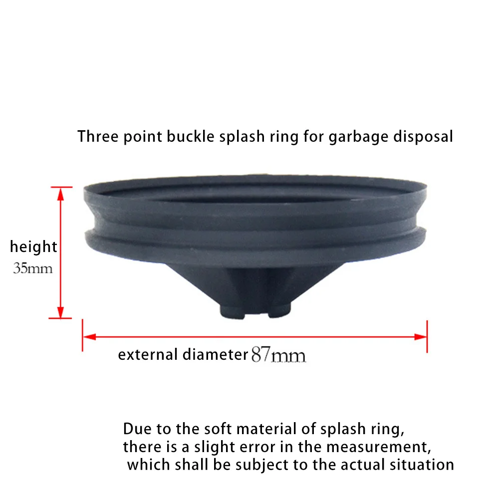 2 pezzi dissipatore di rifiuti in Silicone copertura antispruzzo 87mm diametro esterno adatto per dissipatore di rifiuti alimentari InSinkErator