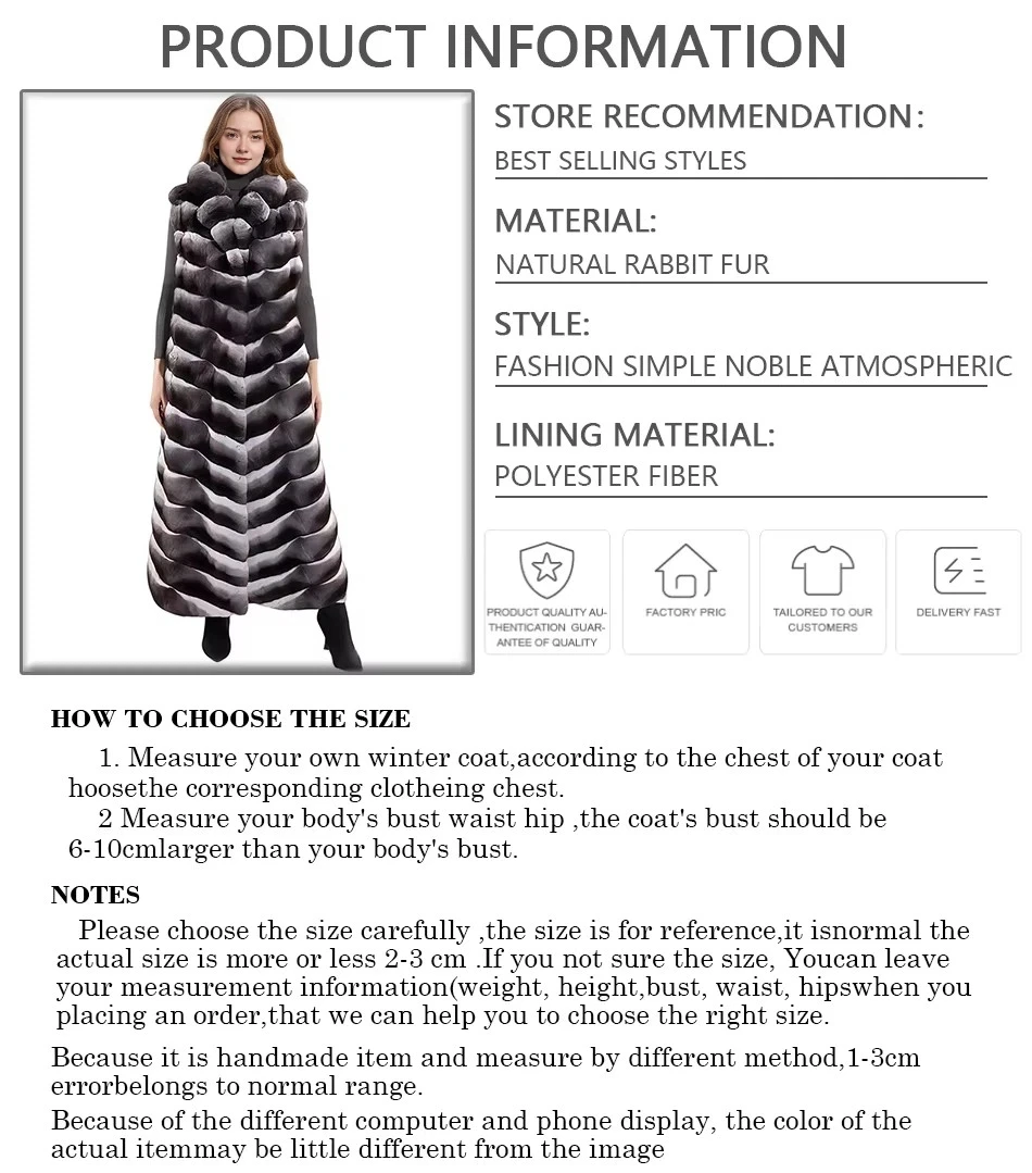 Natrual Rex Rabbit Fur Vest With Collar 2024 High Qualiy Chinchilla Rabbit Fur Vest Long Rabbit Fur Vest