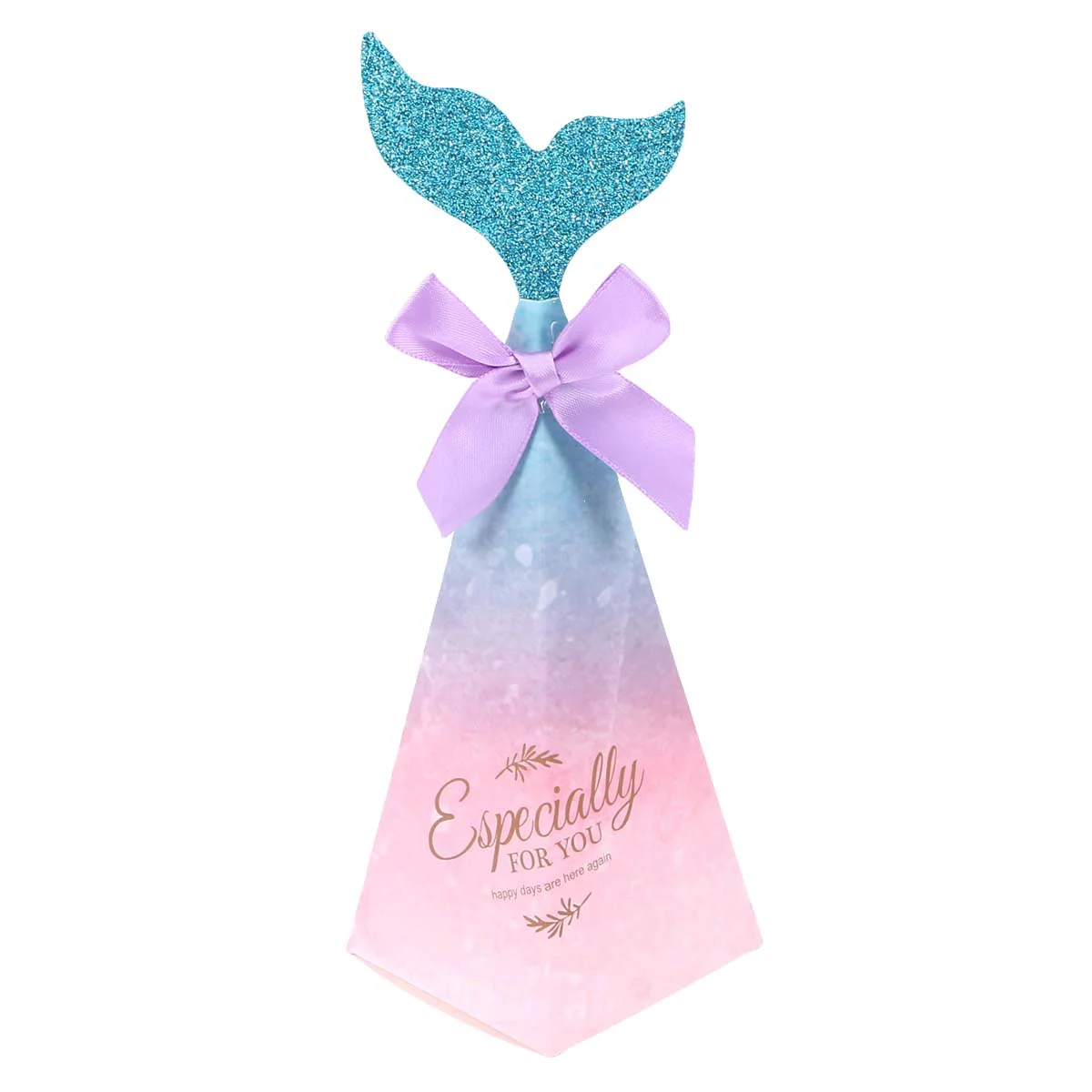 50 PCS Mermaid Party Favors Wedding Gift Case Centerpiece Decorations Candy Gifts Pyramid Boxes Chocolate