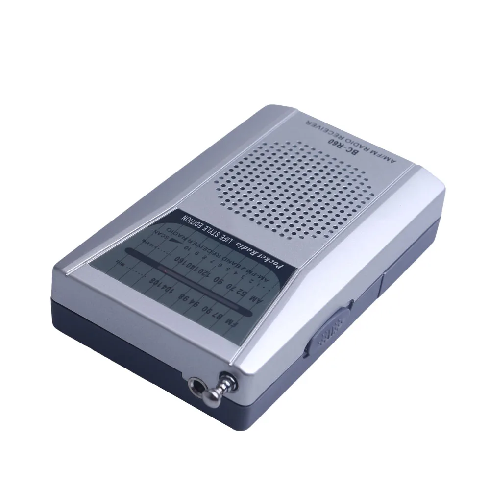 Mini reproductor de música de radio portátil de bolsillo operado por altavoz inalámbrico con batería 2AA para casa/exterior