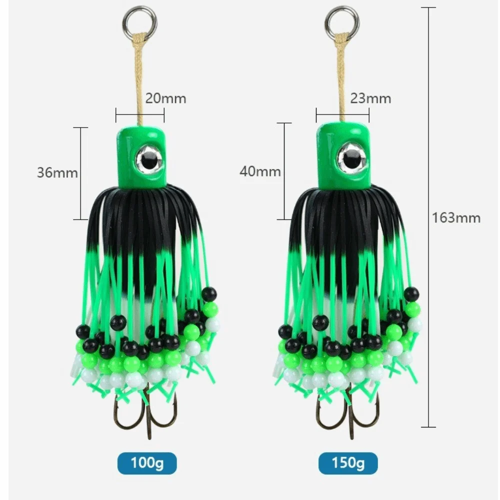 100g/150g/180g Weight Cronk Tairubber Lure Artificial Bait Teaser Design Teaser Hooks Rubber Material Catfish Tackle - view 6